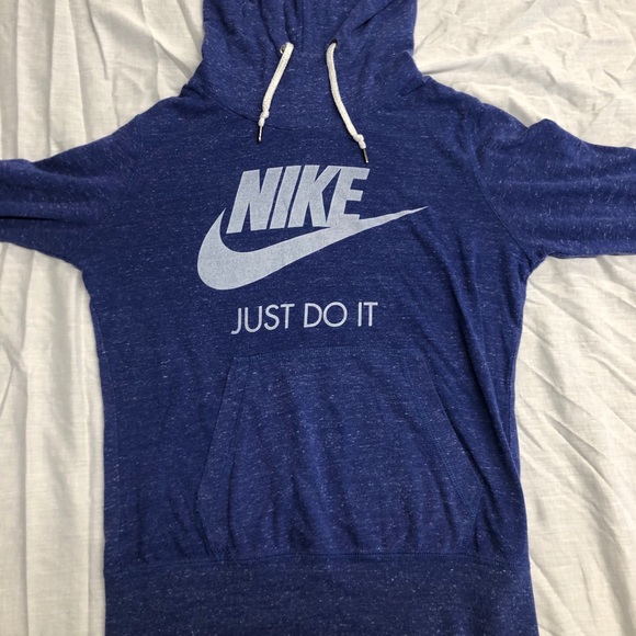 Nike Just Do It Hoodie! Heather Blue great shape! - Picture 3 of 6